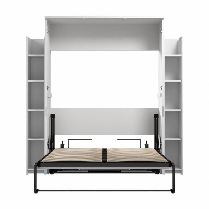Arlex Full Murphy Bed with Shelves (81W), Full / Double