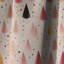 Motif de petits triangles en rose clair I - Rideau occultant géométrique abstrait - 1 panneau-107546071