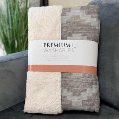 Addison Machine Washable Sherpa Tribal Throw Blanket