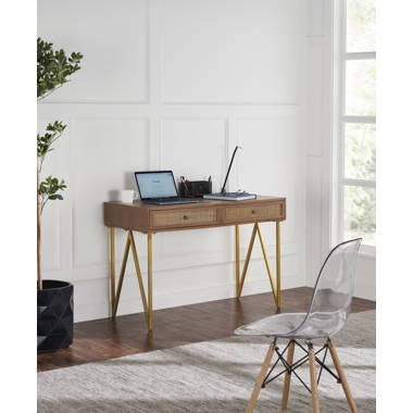 Real Solid Wood Desks For Home Office - Wooden Desks with Drawers.