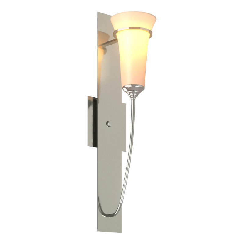 Banded Wall Torch Sconce, Sterling