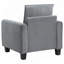 Fauteuil d'appoint à accoudoirs roulés gris