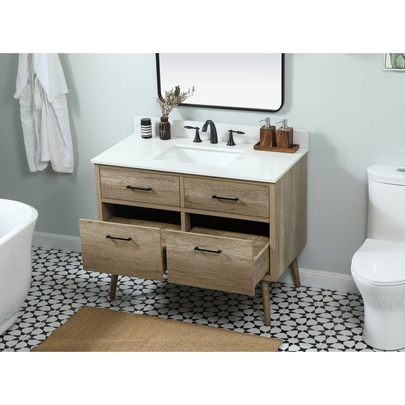 Ensemble de meuble-lavabo simple 42 po Steinfeldt, Chêne naturel