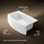 Baignoire d'angle compacte en acrylique de 60 po x 30 po Expanse-12908332-11889263