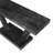 60 Inches Vintage Distressed Wood Entryway Bench With 2-Tier Solid Wood Veneer Storage Cabinet, Rustic Wide Design For Hallway, Living Room & Behind Sofa, Antique Black-1137627386