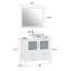 Ensemble de meuble-lavabo sur pied 36 po avec plateau en marbre et miroir assortis Ravenna-116868047-27042727