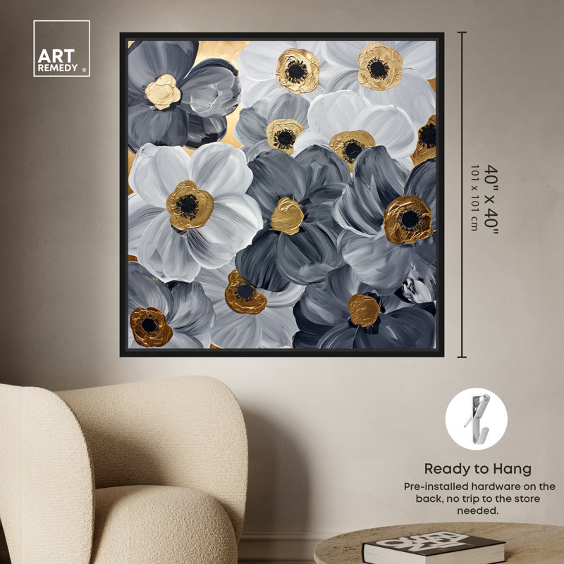 Fields and Fields, Black Framed, 41" H x 41" W