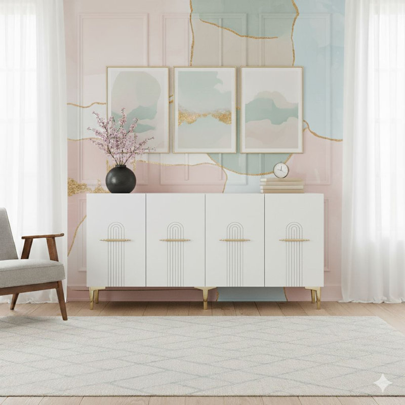 Console, White/Gold