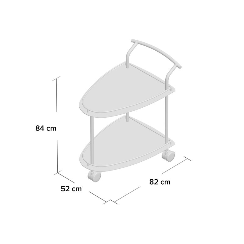 Serving Metal Bar Cart