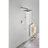 Brushed Nickel Shower Assembly With Head, Hand Shower, Hose, Valve Trim, Lever Handles And Niche. . Yields Natural Rainfall Shower. Self-cleaning Nozzle. Aligns American Standard Pipe Connections-118767982