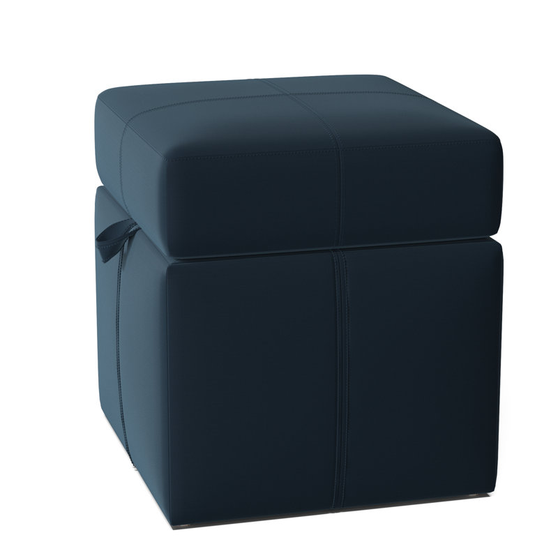 Preesall Upholstered Ottoman, Klein Azure