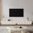 94.5" Cream Multi-Combination TV Stand with 4 Drawers, Wave-Pattern Frame