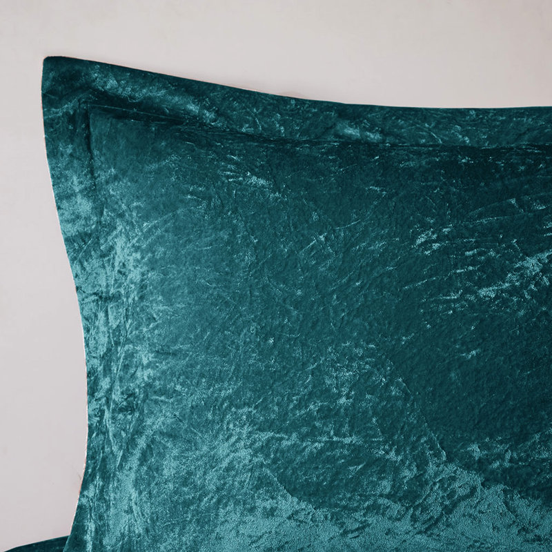 Édredon en velours gris séduisant double / grand - matelassé à losanges lavable à la machine avec 2 taies décoratives et un oreiller pour la literie