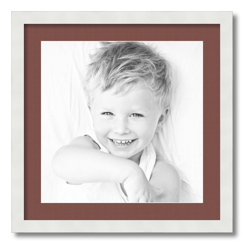 Matte Picture Frame with Mat, Brique