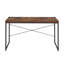 Bureau d'écriture avec plateau en bois et pieds en métal-865089971