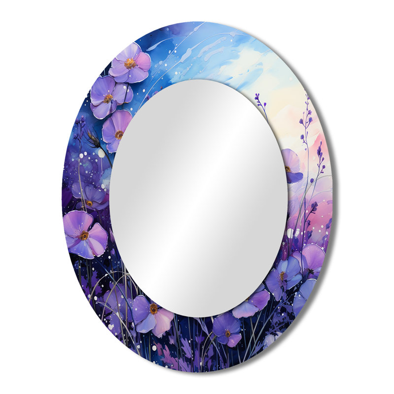 Kitterman - Miroir floral en métal, 43 po x 33 po