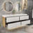 70.4'' Double Bathroom Vanity with Plastic Top-232566135