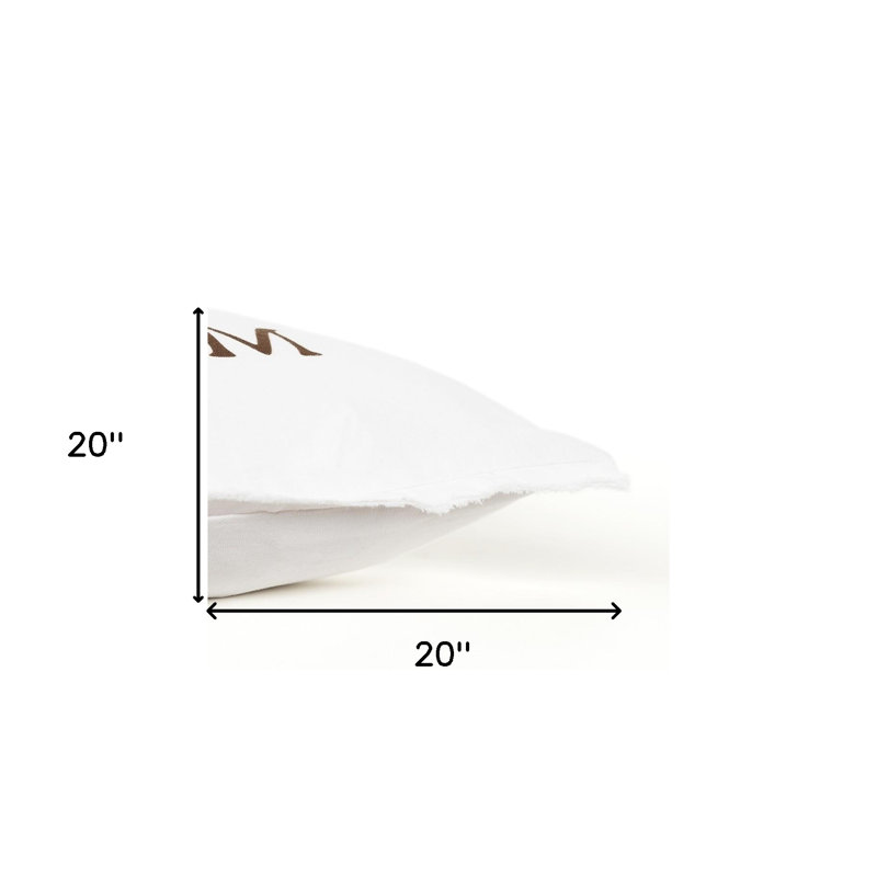 Brown And White Get Off My Nuts Modern Throw Pillow