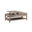 Table basse à plateau relevable avec rangement caché au fini taupe foncé