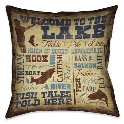 Welcome To The Lake Throw Pillow
