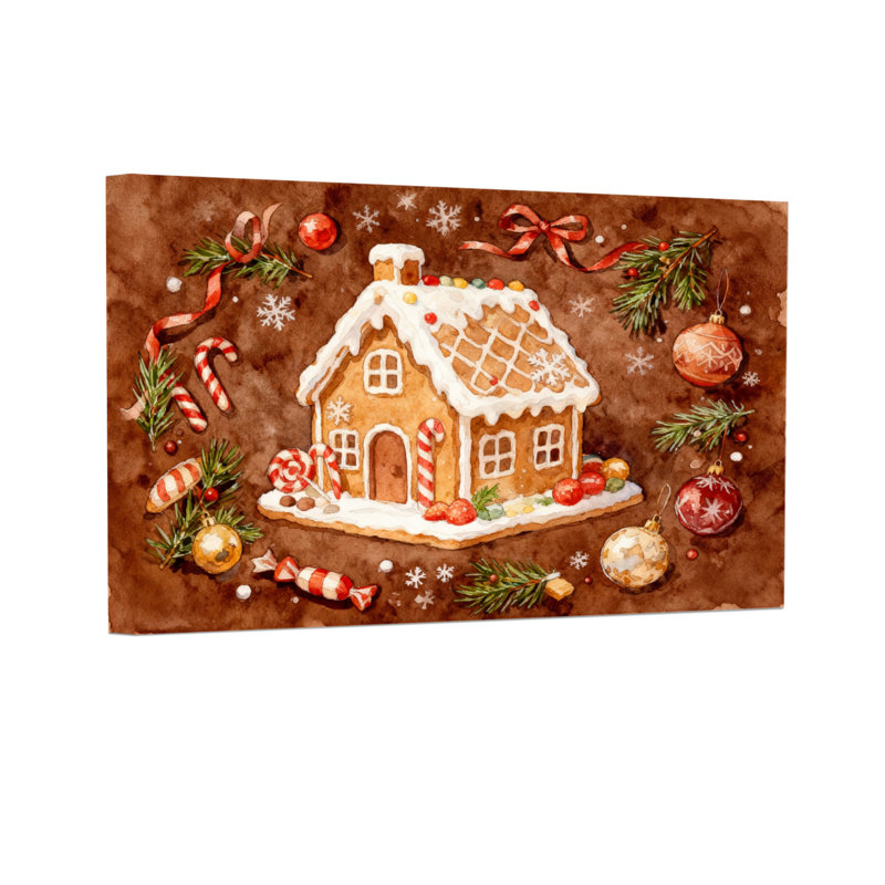 Motif de décoration de Noël maison de pain d'épice de Noël