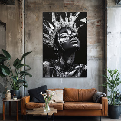 Black Art Canvas Wall Art - Painting Artwork for Wall Decor, Vibrant Abstract Black  Art Prints Wrapped Canvas with Pine Frame, 24×36 inches