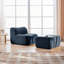 Chaise d'appoint rembourrée avec repose-pieds pour le salon, la chambre à coucher-801296864