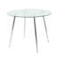 36-Inch Round Tempered Glass Dining Table for 2-4 Space-Saving Small Kitchen Table with Heavy-Duty Metal Legs for Dining Room, Apartment-1075817369-1082310534