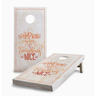 Pumpkin Spice and Everything Nice Corn Hole Board Set