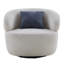 Fauteuil demi-tonneau pivotant, fauteuil d'appoint beige