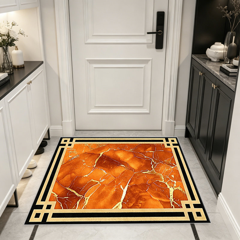 Sunset Marble Gold   area rugs for Living Room, Soft and Comfortable, Suitable for all seasons, easy to maintain, machine washable Indoor floor mat, Under Table Farmhouse suitable for Bedroom, Dining Room, Study,  Balcony, Home Decor Patio