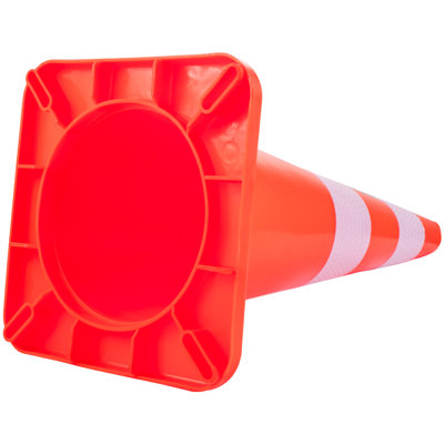 Cônes de sécurité, cônes de circulation 12 x 28 po, cônes de construction en PVC orange