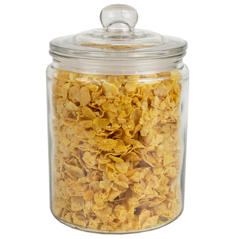 Glass Jar, 9" H x 6" W x 6" D