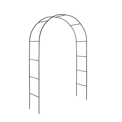 Adjustable Dark Green Metal Garden Arch Arbor - 6-8ft Two-way Assembly Trellis For Climbing Plants, Wedding/outdoor Event Decoration (wider Or Taller Configuration)