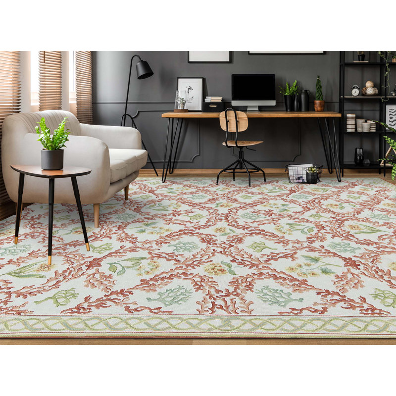 Venatura Wool Floral Area Rug, Rectangle 10' x 13'5"