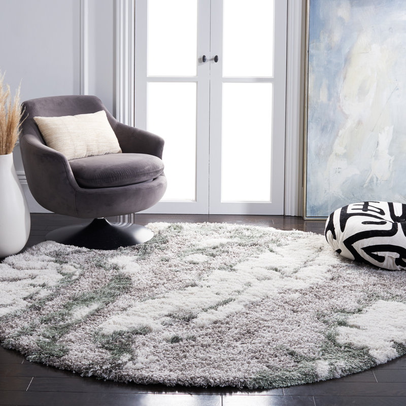 Horizon Shag 800 Performance Abstract Rug, Round 3'