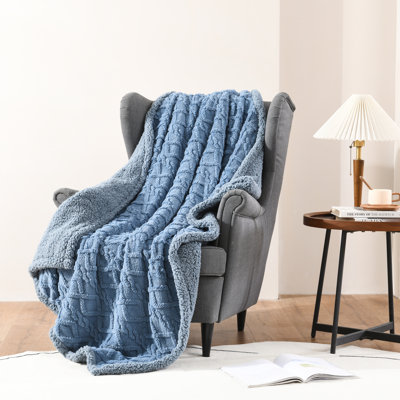 Soft Cozy Sherpa Fleece Thick Throw Blanket -  NordECO HOME, SHBlanket6-BL-50