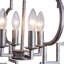Luminaire suspendu en argent 4 lumières Benvinda