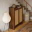 Armoire à chaussures 42,5 po en rotin avec portes-2031317028