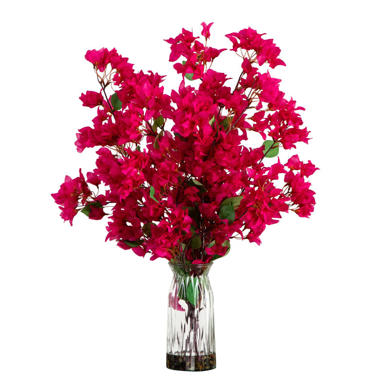 31 po Bougainvillée artificielle dans un vase, Rose