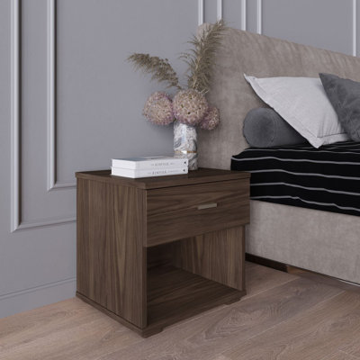 Novara Single Drawer Low Profile Nightstand