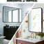 30X40 Inch Black Metal Framed Rectangular Bathrrom Mirror For Wall.(W2203134112)-1352176649