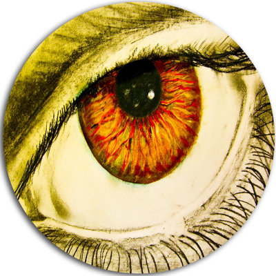 «Eye with Orange Pupil», reproduction de peinture à l'huile sur métal