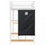 Lit mezzanine simple en métal avec garde-robe intégrée, bureau et tablettes-255484436