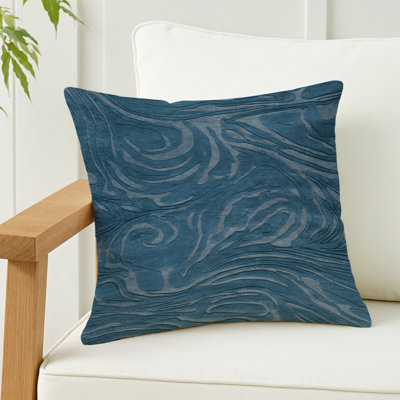 Coussin décoratif à carreaux brun intérieur et extérieur
