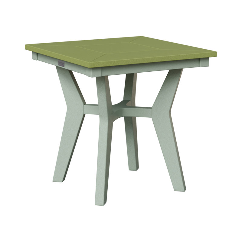 Mayhew Outdoor Square Side Table, Kiwi Green, Seafoam