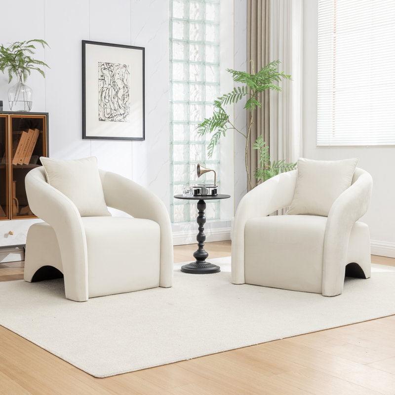 Pinette Upholstered Armchair, Beige
