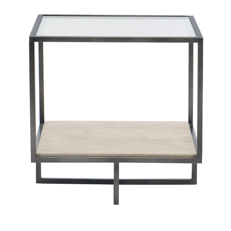Harlow Glass Top End Table