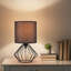 Ensemble de 2 lampes de table en métal noir avec abat-jour en tissu