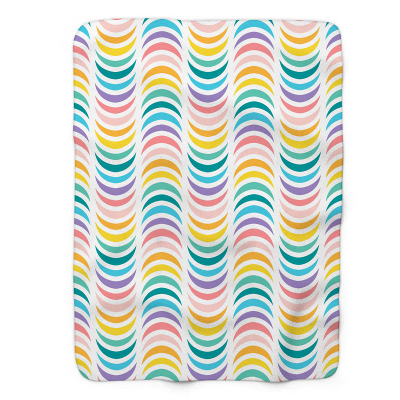 Couverture en sherpa de qualité supérieure 1 pièce Gentle Arc, Grand lit